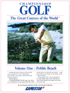 Cover for Championship Golf: Pebble Beach