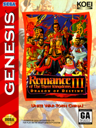 Cover for Romance of the Three Kingdoms III - Dragon of Destiny